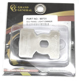 Switch Plate for Kenworth Panel Light Dimmer Stainless Block Letters GG#68731