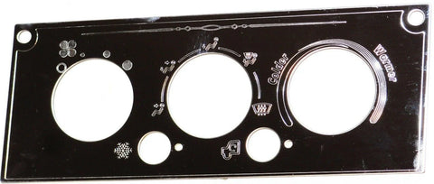 A/C Heater HVAC Plate for Kenworth W900 T800 T600 3 Knob 2 Hole Stainless Steel