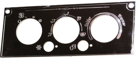 A/C Heater HVAC Plate for Kenworth W900 T800 T600 3 Knob 2 Hole Stainless Steel