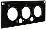 A/C Heater HVAC Plate for Kenworth W900 T800 T600 3 Knob 2 Hole Stainless Steel