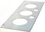 A/C Heater HVAC Plate for Kenworth W900 T800 T600 3 Knob 2 Hole Stainless Steel
