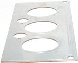 A/C Heater HVAC Plate for Kenworth W900 T800 T600 3 Knob 2 Hole Stainless Steel