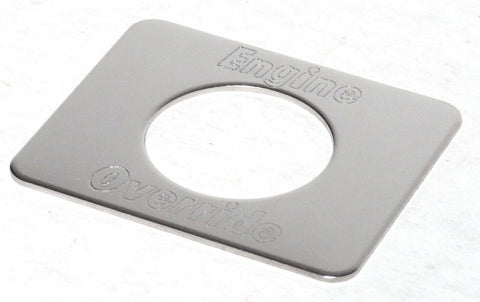 Switch Plate for Freightliner Engine Override Stainless Block Lettering GG#68751