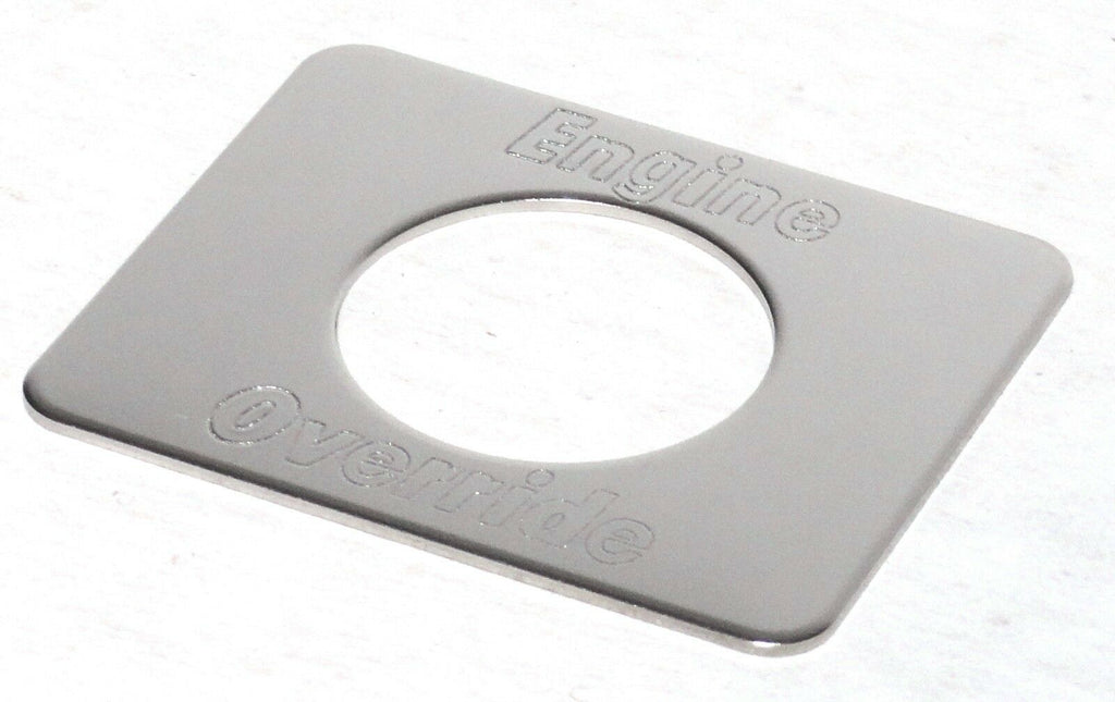 Switch Plate for Freightliner Engine Override Stainless Block Lettering GG#68751