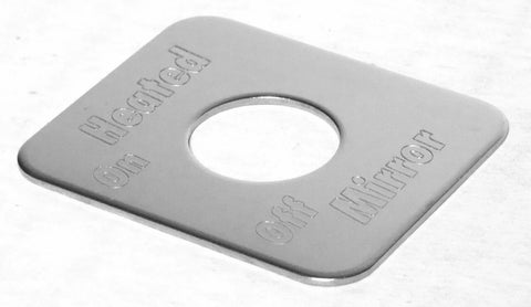 Switch Plate for Freightliner Heated Mirror On/ Off Stainless Steel GG#68765