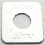 Switch Plate for Freightliner Heated Mirror On/ Off Stainless Steel GG#68765