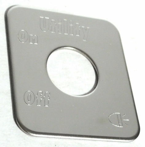 Switch Plate for Freightliner Utility Lights On/Off Stainless Block GG#68773