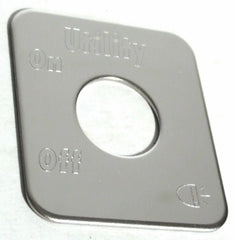 Switch Plate for Freightliner Utility Lights On/Off Stainless Block GG#68773