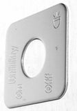 Switch Plate for Freightliner Utility Lights On/Off Stainless Block GG#68773