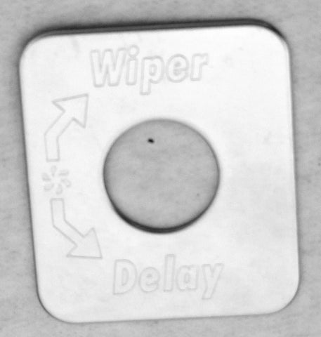 GG Switch Plate for Freightliner Wiper Delay Stainless Steel Block Letter #68775