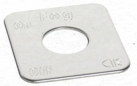 GG Switch Plate for Freightliner Fog Light On/Off Stainless Block Letters #68777