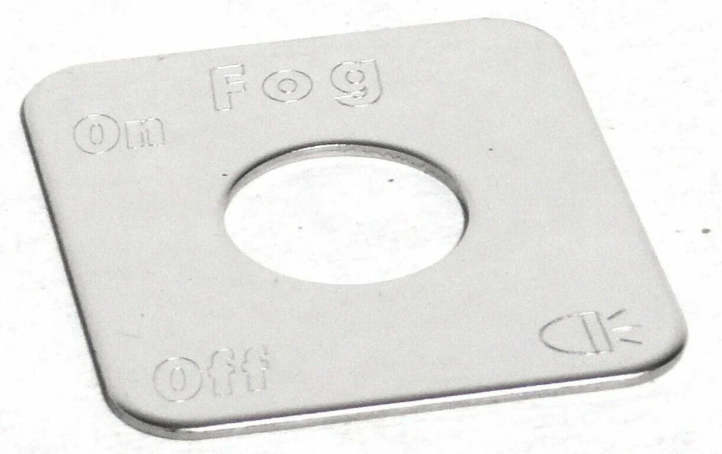 GG Switch Plate for Freightliner Fog Light On/Off Stainless Block Letters #68777