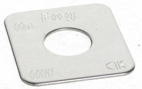 GG Switch Plate for Freightliner Fog Light On/Off Stainless Block Letters #68777