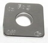 GG Switch Plate for Freightliner Fog Light On/Off Stainless Block Letters #68777