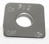 GG Switch Plate for Freightliner Fog Light On/Off Stainless Block Letters #68777