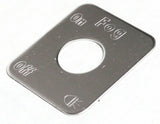 GG Switch Plate for Freightliner Fog Light On/Off Stainless Block Letters #68777