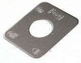GG Switch Plate for Freightliner Fog Light On/Off Stainless Block Letters #68777