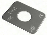 GG Switch Plate for Freightliner Fog Light On/Off Stainless Block Letters #68777