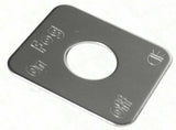GG Switch Plate for Freightliner Fog Light On/Off Stainless Block Letters #68777