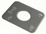 GG Switch Plate for Freightliner Fog Light On/Off Stainless Block Letters #68777
