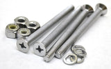 train horn floor mount stand screws(4) chrome plated 3" long 1/4" diameter