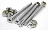 train horn floor mount stand screws(4) chrome plated 3" long 1/4" diameter