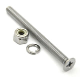 train horn floor mount stand screws(4) chrome plated 3" long 1/4" diameter