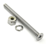 train horn floor mount stand screws(4) chrome plated 3" long 1/4" diameter