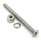 train horn floor mount stand screws(4) chrome plated 3" long 1/4" diameter