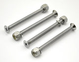 train horn floor mount stand screws(4) chrome plated 3" long 1/4" diameter