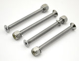 train horn floor mount stand screws(4) chrome plated 3" long 1/4" diameter