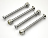 train horn floor mount stand screws(4) chrome plated 3" long 1/4" diameter