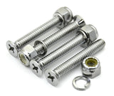 train horn floor mount stand screws(4) chrome plated 1 5/8" long 1/4" diameter