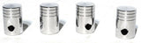 Tire Valve Stem Caps Standard Size Piston Style Chrome Plated UP#70031-4 Pack