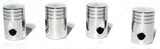 Tire Valve Stem Caps Standard Size Piston Style Chrome Plated UP#70031-4 Pack