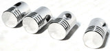 Tire Valve Stem Caps Standard Size Piston Style Chrome Plated UP#70031-4 Pack