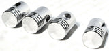 Tire Valve Stem Caps Standard Size Piston Style Chrome Plated UP#70031-4 Pack