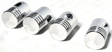 Tire Valve Stem Caps Standard Size Piston Style Chrome Plated UP#70031-4 Pack