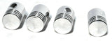 Tire Valve Stem Caps Standard Size Piston Style Chrome Plated UP#70031-4 Pack