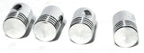 Tire Valve Stem Caps Standard Size Piston Style Chrome Plated UP#70031-4 Pack