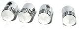 Tire Valve Stem Caps Standard Size Piston Style Chrome Plated UP#70031-4 Pack