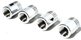 Tire Valve Stem Caps Standard Size Piston Style Chrome Plated UP#70031-4 Pack