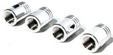Tire Valve Stem Caps Standard Size Piston Style Chrome Plated UP#70031-4 Pack