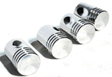 Tire Valve Stem Caps Standard Size Piston Style Chrome Plated UP#70031-4 Pack