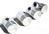 Tire Valve Stem Caps Standard Size Piston Style Chrome Plated UP#70031-4 Pack