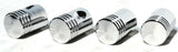 Tire Valve Stem Caps Standard Size Piston Style Chrome Plated UP#70031-4 Pack