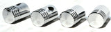 Tire Valve Stem Caps Standard Size Piston Style Chrome Plated UP#70031-4 Pack