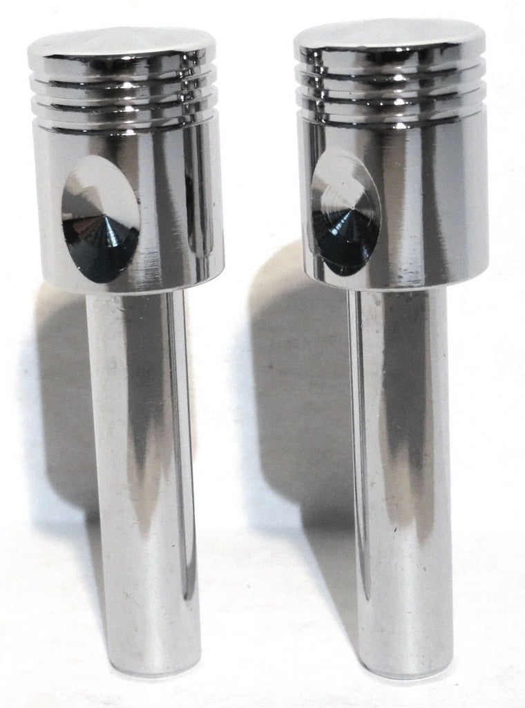 Door Lock Knobs Piston Style Chrome with Inside Threads 10-32 UP#70035-Pair