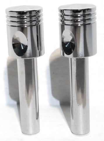 Door Lock Knobs Piston Style Chrome with Inside Threads 10-32 UP#70035-Pair