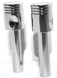 Door Lock Knobs Piston Style Chrome with Inside Threads 10-32 UP#70035-Pair
